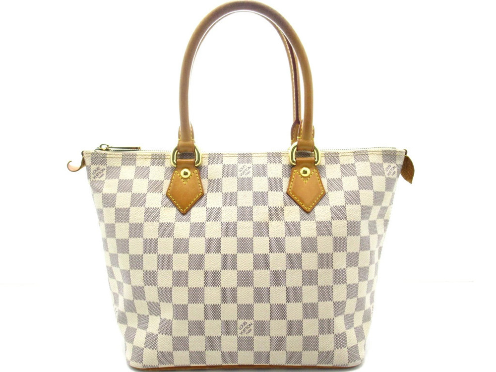 LOUIS VUITTON Saleya bag Damier Azur White